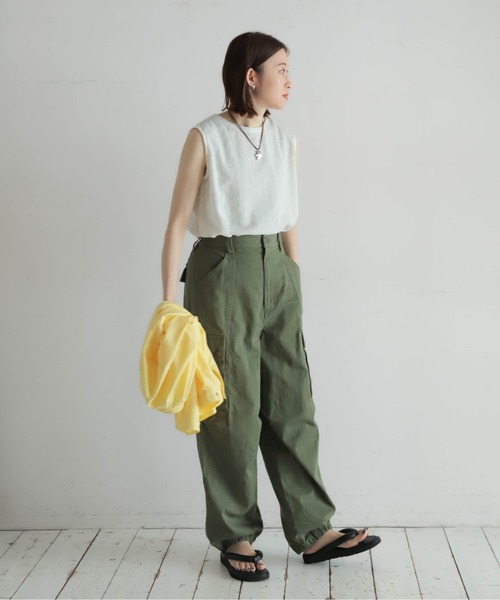 NOMBRE IMPAIR(ノンブルアンペール)の「イレギュラーブロックチェック ラウンドヘムタンク(Tシャツ/カットソー・レディース・ホワイト/チャコールグレー・FREE)」の7枚目の写真