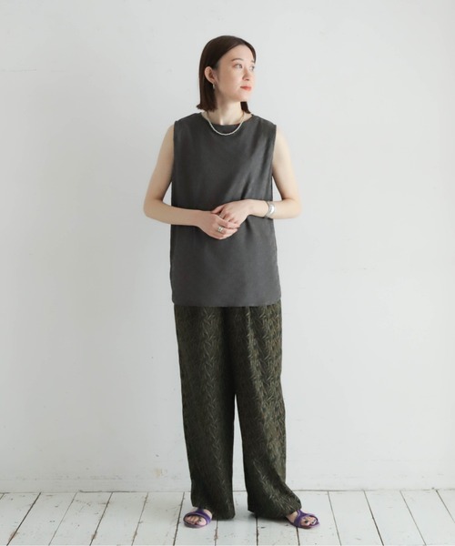 NOMBRE IMPAIR(ノンブルアンペール)の「イレギュラーブロックチェック ラウンドヘムタンク(Tシャツ/カットソー・レディース・ホワイト/チャコールグレー・FREE)」の15枚目の写真