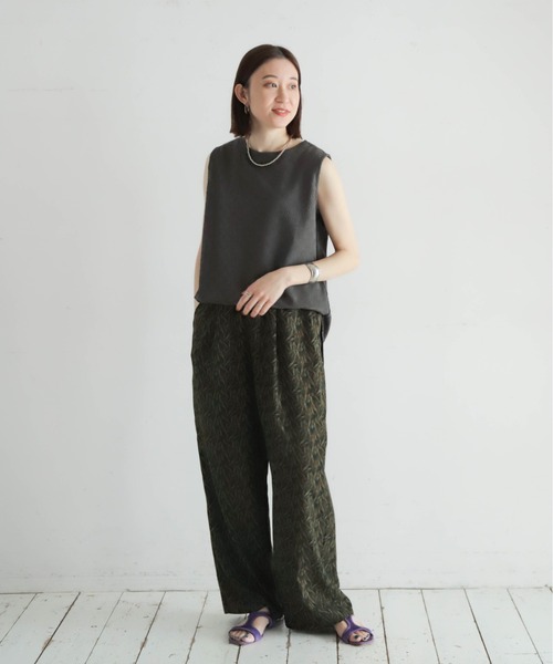 NOMBRE IMPAIR(ノンブルアンペール)の「イレギュラーブロックチェック ラウンドヘムタンク(Tシャツ/カットソー・レディース・ホワイト/チャコールグレー・FREE)」の20枚目の写真