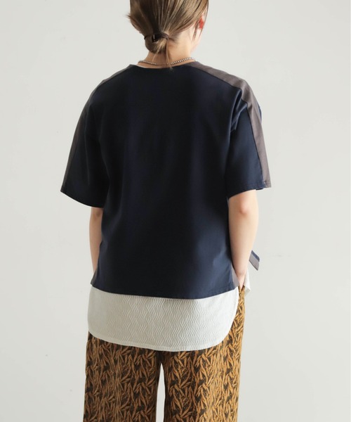 NOMBRE IMPAIR(ノンブルアンペール)の「イレギュラーブロックチェック ラウンドヘムタンク(Tシャツ/カットソー・レディース・ホワイト/チャコールグレー・FREE)」の10枚目の写真