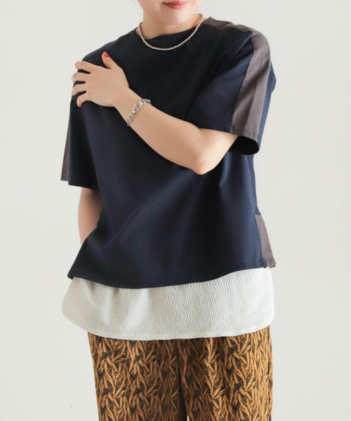 NOMBRE IMPAIR(ノンブルアンペール)の「イレギュラーブロックチェック ラウンドヘムタンク(Tシャツ/カットソー・レディース・ホワイト/チャコールグレー・FREE)」の13枚目の写真
