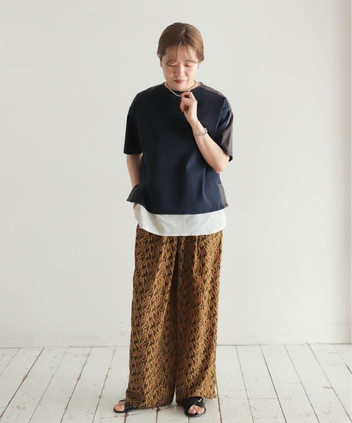 NOMBRE IMPAIR(ノンブルアンペール)の「イレギュラーブロックチェック ラウンドヘムタンク(Tシャツ/カットソー・レディース・ホワイト/チャコールグレー・FREE)」の11枚目の写真