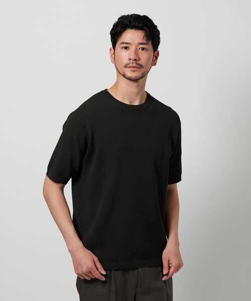 ネットオフ 送料得店  WEB限定 T ピケニット SMART】マシーンウォッシュ WARDROBE トップス