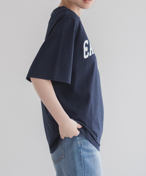 Mac-House(マックハウス)の「フラワー刺繍カレッジプリントTシャツ(Tシャツ/カットソー・レディース・ホワイト/ネイビー/グレー・M/L)」の18枚目の写真