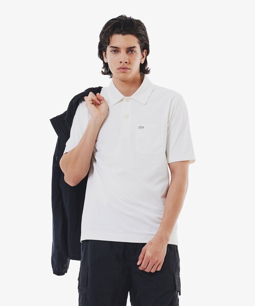 LACOSTE(ラコステ)の「速乾ストレッチシングルジャージポロシャツ(ポロシャツ・メンズ・ホワイト/ブルー/ネイビー・3/4/6/5)」の2枚目の写真