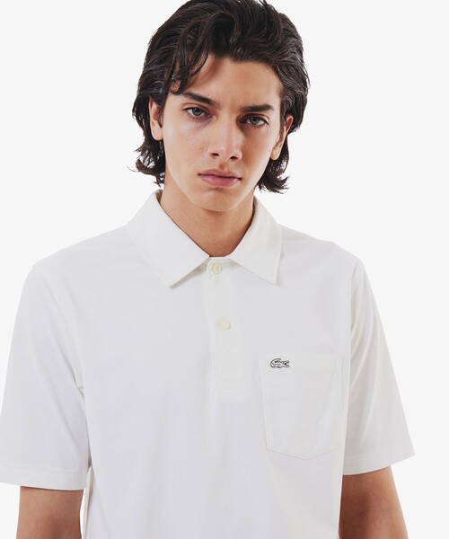 LACOSTE(ラコステ)の「速乾ストレッチシングルジャージポロシャツ(ポロシャツ・メンズ・ホワイト/ブルー/ネイビー・3/4/6/5)」の4枚目の写真