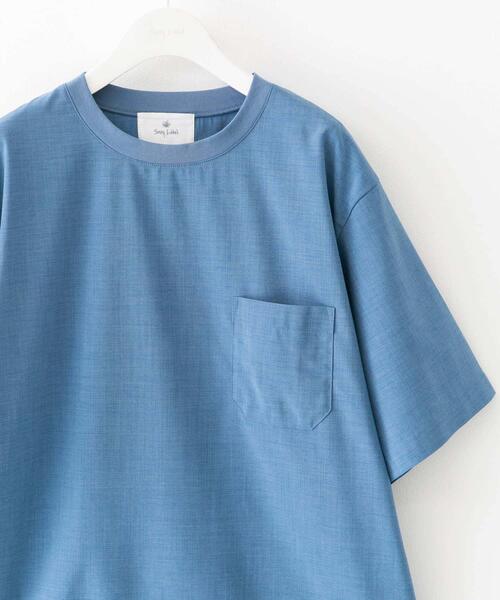 URBAN RESEARCH Sonny Label(アーバンリサーチサニーレーベル)の「『吸水速乾』クイックドライリネンタッチTEE(Tシャツ/カットソー・メンズ・スミクロ/ネイビー/ブルー/ライトグレー・MEDIUM/LARGE)」の4枚目の写真