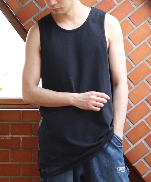 ８(eight)（エイト）の「ダメージ加工タンクトップ（タンクトップ・メンズ・ホワイト系その他/オフホワイト/チャコールグレー/ブラック/グレー系その他・FREE）」の3枚目の写真