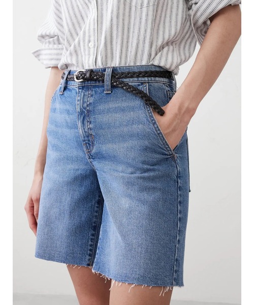 DONNOLA コットンデニム バミューダ ショーツ 2点以上でさらに10%OFF】デニムショートパンツ - リネン