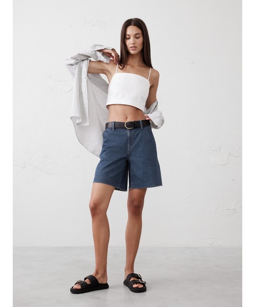 【送料&関税込】サンローラン デニム バミューダショートパンツ Saint Laurent(サンローラン) ショートパンツ(レディース