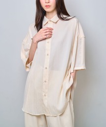 【Nora Lily】Sheer Layered Wide Shirt(UNISEX)