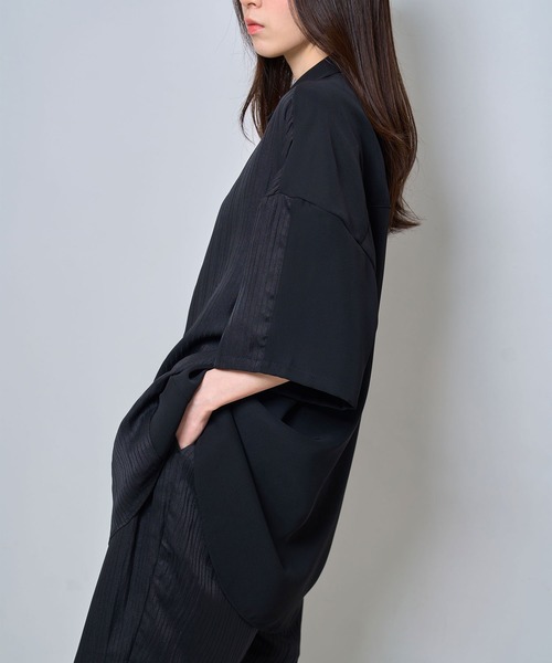 Nora Lily(ノラリリー)の「【Nora Lily】Sheer Layered Wide Shirt(UNISEX)(シャツ/ブラウス・メンズ・オフホワイト/ライトブルー/ブラック・FREE)」の19枚目の写真