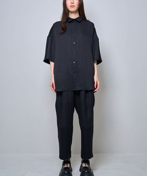 Nora Lily(ノラリリー)の「【Nora Lily】Sheer Layered Wide Shirt(UNISEX)(シャツ/ブラウス・メンズ・オフホワイト/ライトブルー/ブラック・FREE)」の20枚目の写真