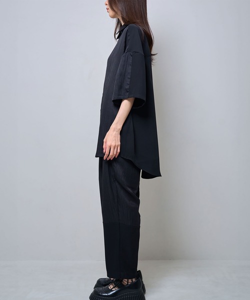 Nora Lily(ノラリリー)の「【Nora Lily】Sheer Layered Wide Shirt(UNISEX)(シャツ/ブラウス・メンズ・オフホワイト/ライトブルー/ブラック・FREE)」の21枚目の写真