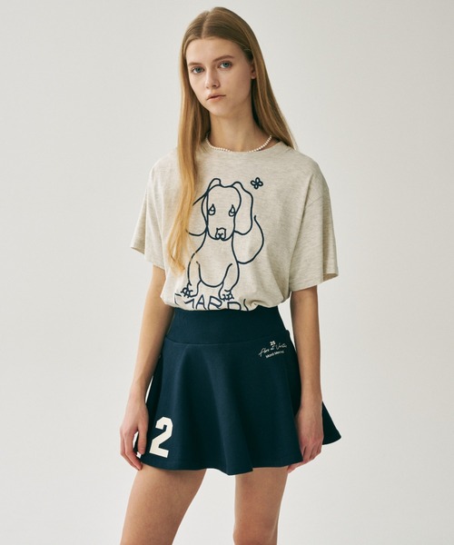 Mardi Mercredi(マルディメクルディ)の「TSHIRT DDANJI CH.02 / Tシャツ ダンジ CH.02(Tシャツ/カットソー・レディース・アイボリー・FREE)」の10枚目の写真
