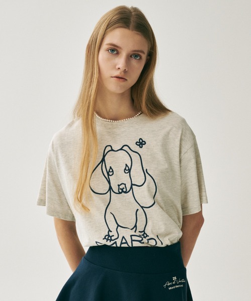 Mardi Mercredi(マルディメクルディ)の「TSHIRT DDANJI CH.02 / Tシャツ ダンジ CH.02(Tシャツ/カットソー・レディース・アイボリー・FREE)」の8枚目の写真
