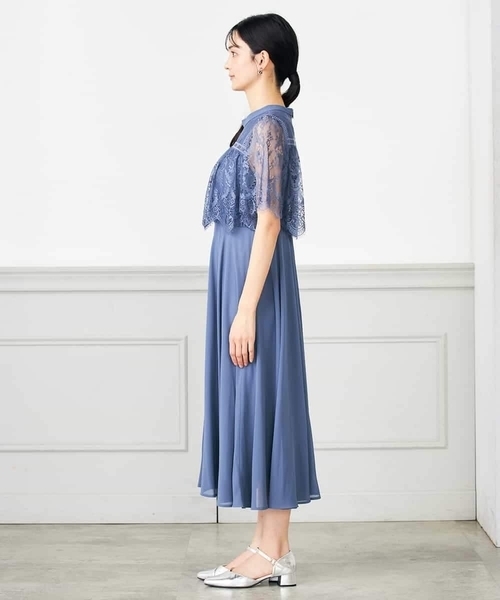 a.v.v(アーヴェヴェ)の「レースドッキングワンピース(ドレス・レディース・ブルー/ブラック/グリーン・38/40/36)」の15枚目の写真