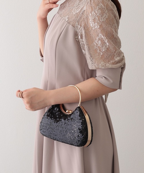 Lace Ladies(レースレディース)の「リング ハンドル スパンコール パーティー バッグ(クラッチバッグ・レディース・シルバー/ゴールド/ブラック・FREE)」の7枚目の写真