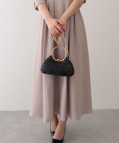 Lace Ladies(レースレディース)の「リング ハンドル スパンコール パーティー バッグ(クラッチバッグ・レディース・シルバー/ゴールド/ブラック・FREE)」の12枚目の写真