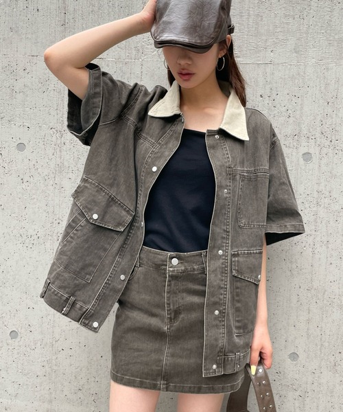 FOREVER 21（フォーエバー トゥエンティーワン）の「【2025SS】オーバージャケット（ブルゾン・レディース・ブラック/ベージュ・FREE）」の2枚目の写真