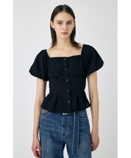 MOUSSY(マウジー)の「BALLOON SLEEVE トップス(Tシャツ/カットソー・レディース・ベージュ系その他/ブラック/サックスブルー・1/2)」の9枚目の写真