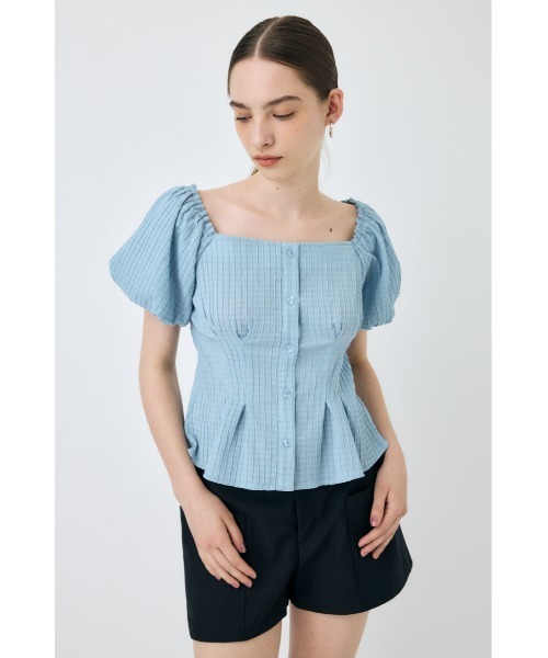 MOUSSY(マウジー)の「BALLOON SLEEVE トップス(Tシャツ/カットソー・レディース・ベージュ系その他/ブラック/サックスブルー・1/2)」の22枚目の写真