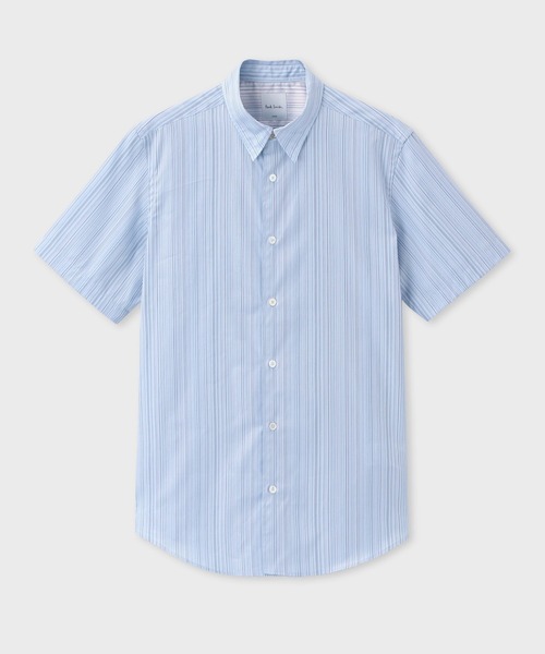 Paul Smith(ポールスミス)の「"Signature Stripe" 半袖シャツ / 153350 127Y(シャツ/ブラウス・メンズ・マルチ/ホワイト系その他/ライトブルー・SMALL/MEDIUM/LARGE/X-LARGE/XX-LARGE)」の3枚目の写真
