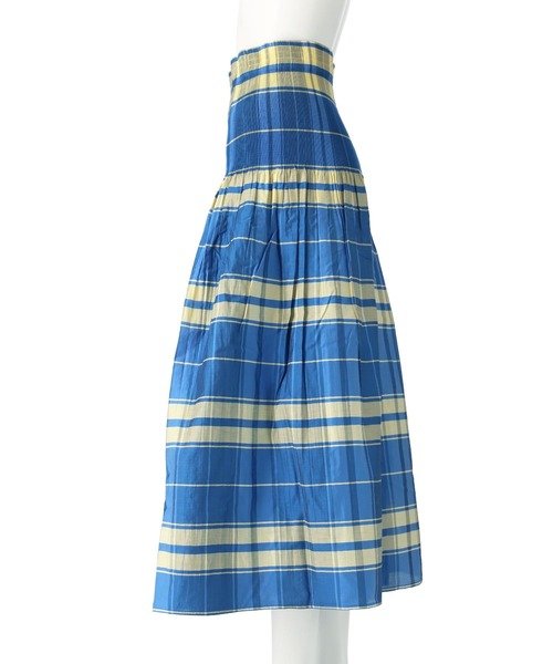 Settimissimo（セッティミッシモ）の「チェックストライプリバーシブルフレアスカート（スカート・レディース・グリーン/ブルー・FREE）」の13枚目の写真