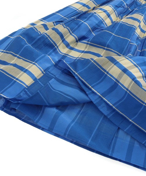 Settimissimo（セッティミッシモ）の「チェックストライプリバーシブルフレアスカート（スカート・レディース・グリーン/ブルー・FREE）」の16枚目の写真