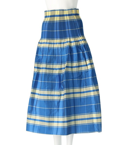 Settimissimo（セッティミッシモ）の「チェックストライプリバーシブルフレアスカート（スカート・レディース・グリーン/ブルー・FREE）」の18枚目の写真