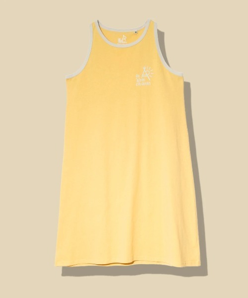 go slow caravan（ゴースローキャラバン）の「USA/Cカラーバインダータンクトップワンピース W（ワンピース・レディース・ホワイト/イエロー/ブラック/ブルー・FREE）」の4枚目の写真