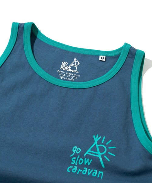 go slow caravan（ゴースローキャラバン）の「USA/Cカラーバインダータンクトップワンピース W（ワンピース・レディース・ホワイト/イエロー/ブラック/ブルー・FREE）」の9枚目の写真