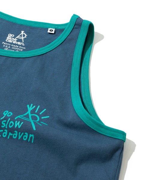 go slow caravan（ゴースローキャラバン）の「USA/Cカラーバインダータンクトップワンピース W（ワンピース・レディース・ホワイト/イエロー/ブラック/ブルー・FREE）」の11枚目の写真