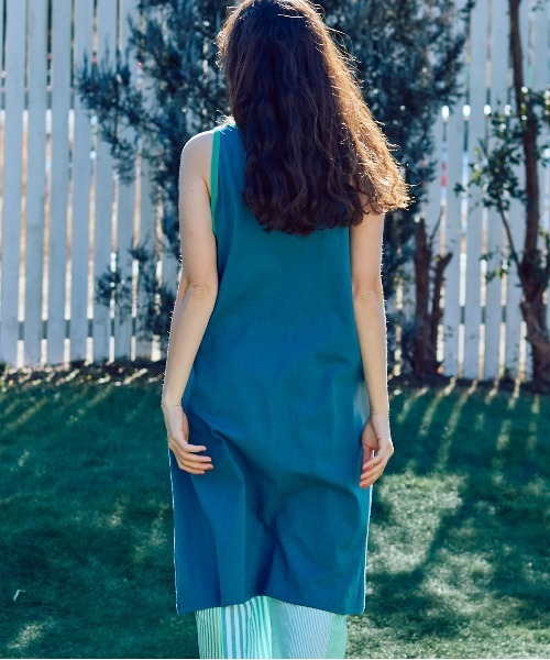 go slow caravan（ゴースローキャラバン）の「USA/Cカラーバインダータンクトップワンピース W（ワンピース・レディース・ホワイト/イエロー/ブラック/ブルー・FREE）」の17枚目の写真