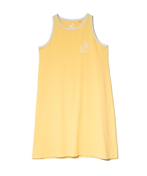 go slow caravan（ゴースローキャラバン）の「USA/Cカラーバインダータンクトップワンピース W（ワンピース・レディース・ホワイト/イエロー/ブラック/ブルー・FREE）」の20枚目の写真