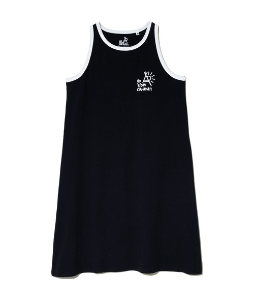 go slow caravan（ゴースローキャラバン）の「USA/Cカラーバインダータンクトップワンピース W（ワンピース・レディース・ホワイト/イエロー/ブラック/ブルー・FREE）」の7枚目の写真