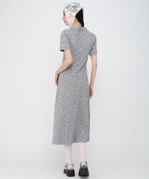 3.3 Field Trip （3.3フィールドトリップ）の「3.3 Field Trip／小花柄ポロワンピース（ワンピース・レディース・ネイビー/グレー・FREE）」の5枚目の写真