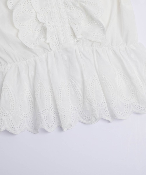 AMELY(エミリー)の「コットンレース ペプラムブラウス(シャツ/ブラウス・レディース・ホワイト/ブラック・フリー)」の22枚目の写真