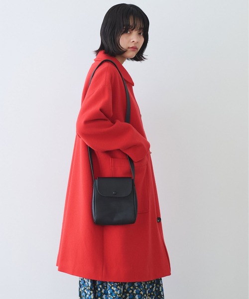 bulle de savon(ビュルデサボン)の「△super100 スイビ ステンカラーコート(ステンカラーコート・レディース・ネイビー/レッド/グリーン・FREE)」の13枚目の写真