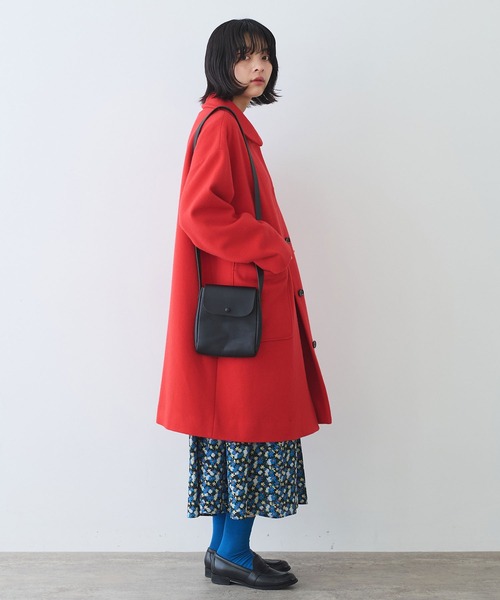 bulle de savon(ビュルデサボン)の「△super100 スイビ ステンカラーコート(ステンカラーコート・レディース・ネイビー/レッド/グリーン・FREE)」の17枚目の写真