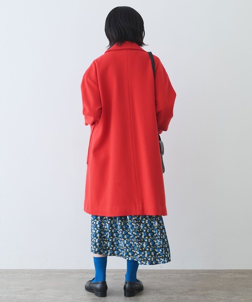 bulle de savon(ビュルデサボン)の「△super100 スイビ ステンカラーコート(ステンカラーコート・レディース・ネイビー/レッド/グリーン・FREE)」の18枚目の写真