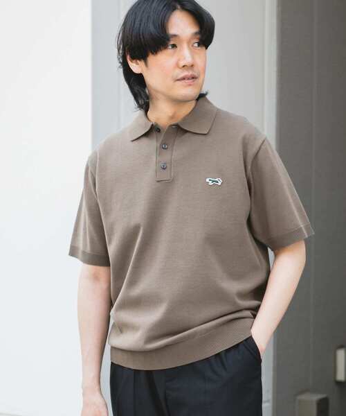PENNEYS（ぺニーズ）の「『XLサイズ/WEB限定』『別注』PENNEYS×DOORS　THE FOX ハイゲージ ニットポロ（ポロシャツ・メンズ・ブラウン/ネイビー/グレー・X-LARGE/MEDIUM/LARGE）」の4枚目の写真