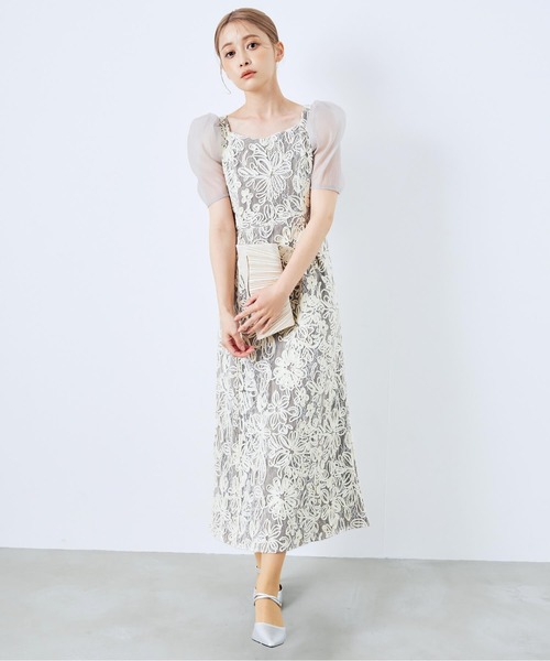 セレモニーワンピース B:MING LIFE STORE by BEAMS｜袖ジャカード ワンピース(S~M