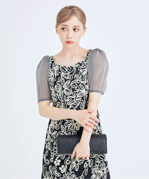 CELEN（セレン）の「《2025新作》【オケージョンドレス/結婚式/お呼ばれ】エンブロイダリーレースワンピース（ドレス・レディース・ベージュ/ブラック・FREE）」の7枚目の写真