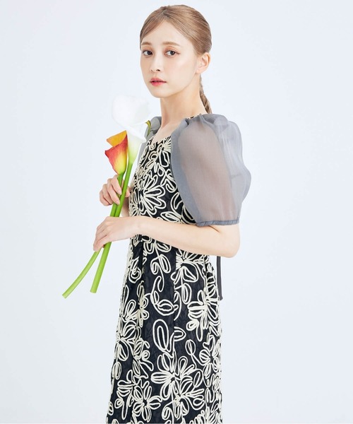 CELEN（セレン）の「《2025新作》【オケージョンドレス/結婚式/お呼ばれ】エンブロイダリーレースワンピース（ドレス・レディース・ベージュ/ブラック・FREE）」の8枚目の写真