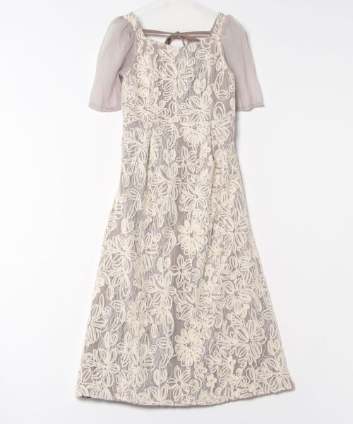 CELEN(セレン)の「【オケージョンドレス/結婚式/お呼ばれ】エンブロイダリーレースワンピース(ドレス・レディース・ベージュ/ブラック・FREE)」の5枚目の写真