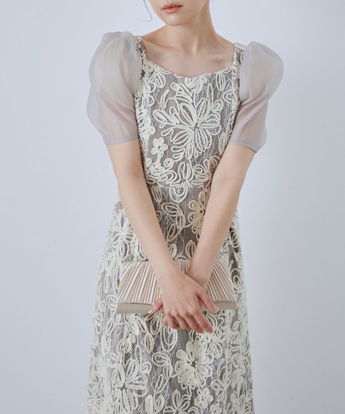 CELEN(セレン)の「【オケージョンドレス/結婚式/お呼ばれ】エンブロイダリーレースワンピース(ドレス・レディース・ベージュ/ブラック・FREE)」の21枚目の写真
