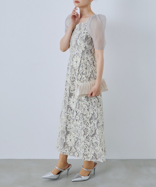 CELEN(セレン)の「【オケージョンドレス/結婚式/お呼ばれ】エンブロイダリーレースワンピース(ドレス・レディース・ベージュ/ブラック・FREE)」の16枚目の写真