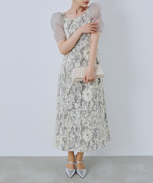 CELEN(セレン)の「【オケージョンドレス/結婚式/お呼ばれ】エンブロイダリーレースワンピース(ドレス・レディース・ベージュ/ブラック・FREE)」の13枚目の写真