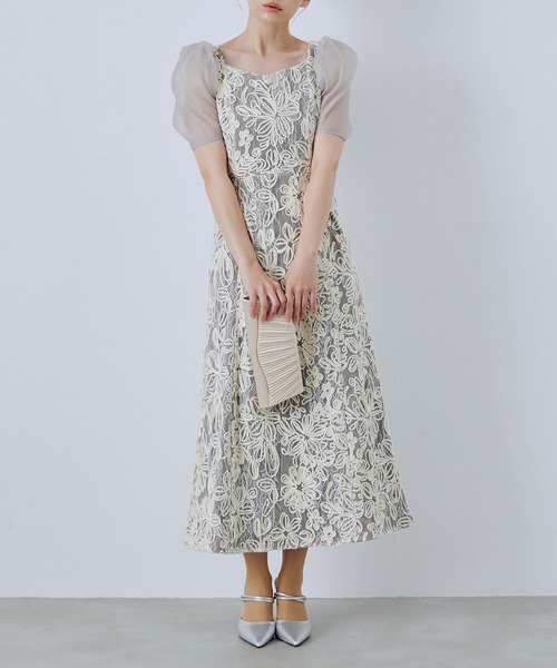 CELEN(セレン)の「【オケージョンドレス/結婚式/お呼ばれ】エンブロイダリーレースワンピース(ドレス・レディース・ベージュ/ブラック・FREE)」の12枚目の写真